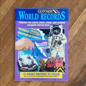 1992 vintage Guinness World Records Space and Science Poster Book